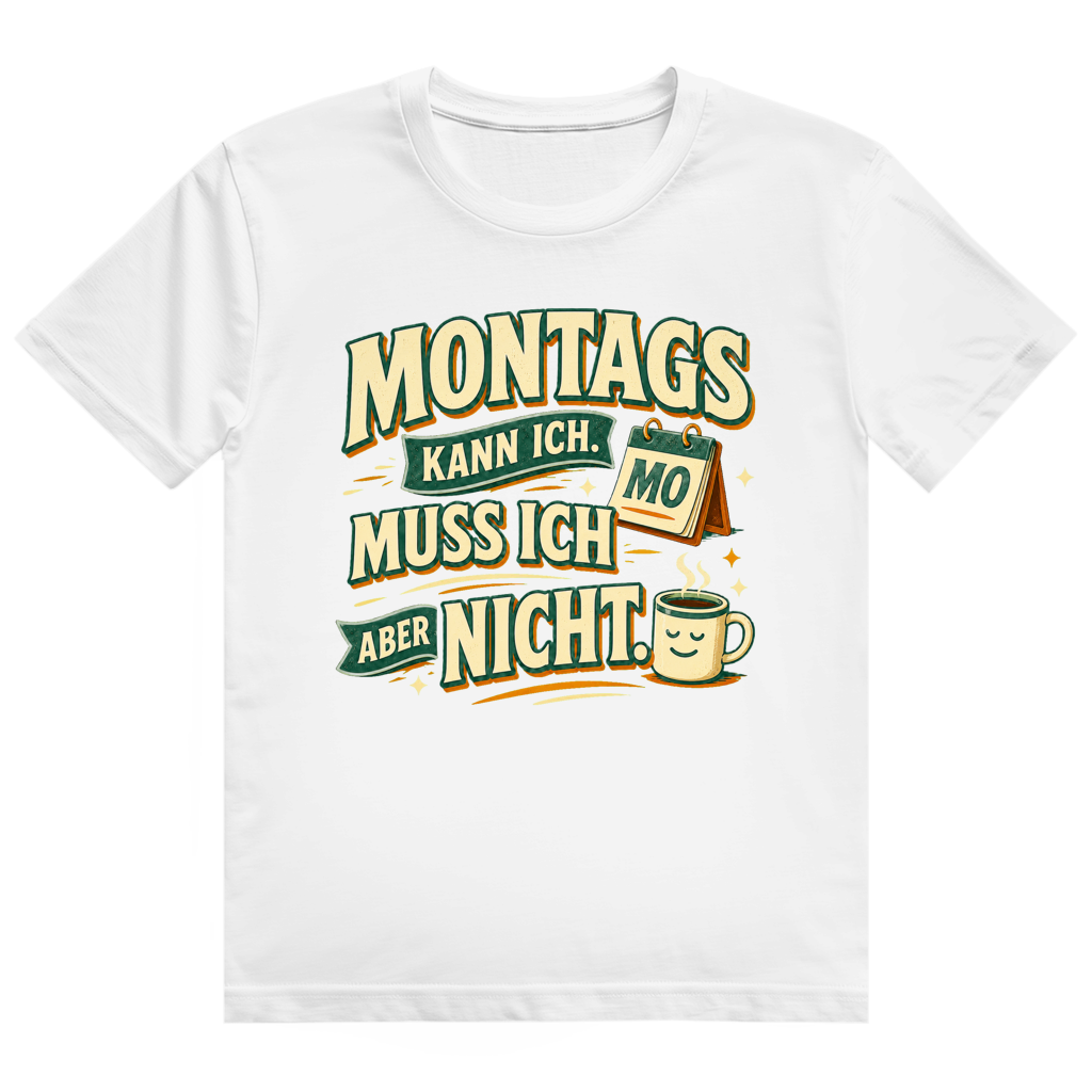 Montag kann ich nicht – Ruhestand-Shirt von GutGetroffen