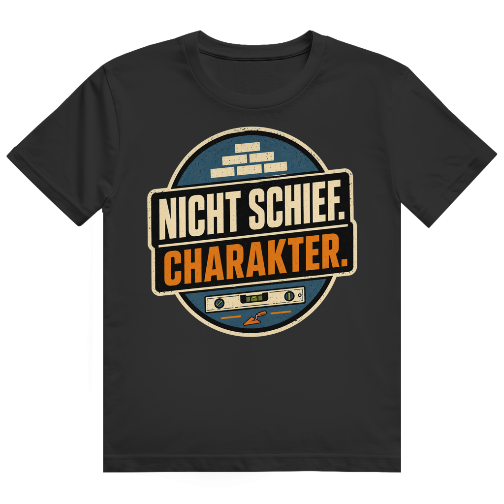 Nicht Schief. Charakter. – Bau-Shirt von GutGetroffen