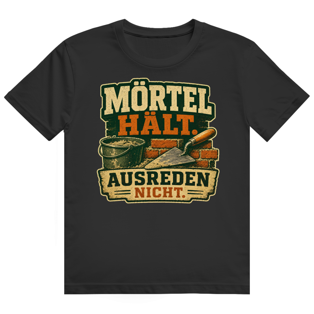 Mörtel Hält, Ausreden Nicht – Bau-Shirt von GutGetroffen