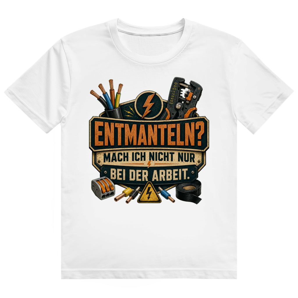 Entmanteln? Auch Privat. – Elektriker-Shirt von GutGetroffen