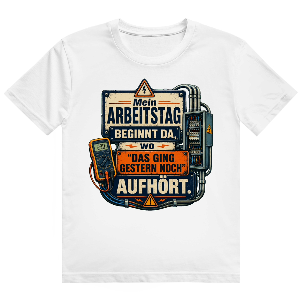 Das Ging Gestern Noch – Elektriker-Shirt von GutGetroffen