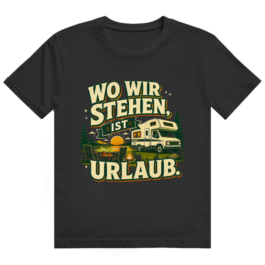 Wo Wir Stehen, Ist Urlaub – Camper-Shirt von GutGetroffen