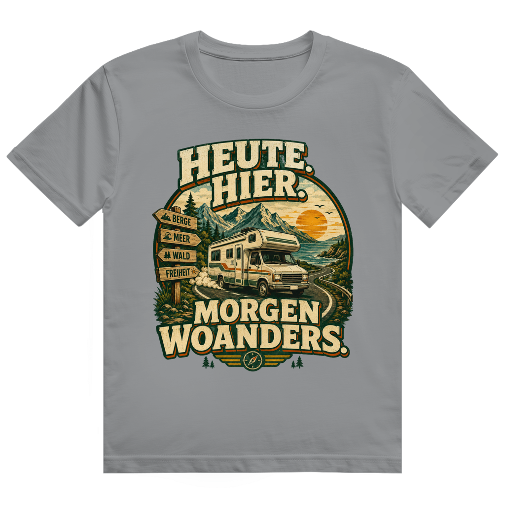 Heute Hier. Morgen Woanders. – Camper-Shirt von GutGetroffen