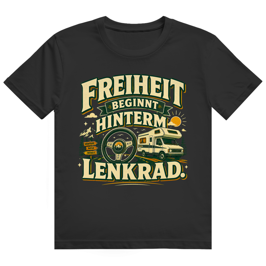 Freiheit Beginnt Hinterm Lenkrad – Camper-Shirt von GutGetroffen