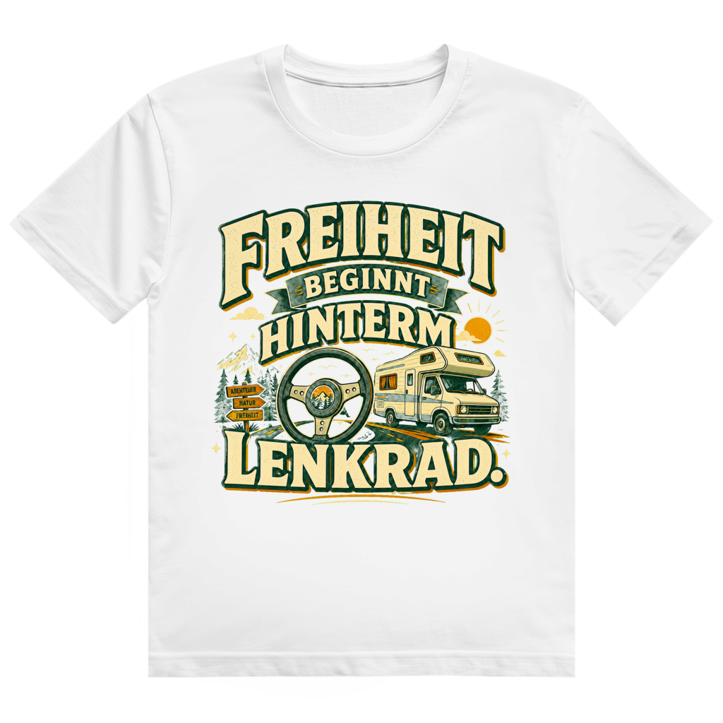 Freiheit Beginnt Hinterm Lenkrad – Camper-Shirt von GutGetroffen